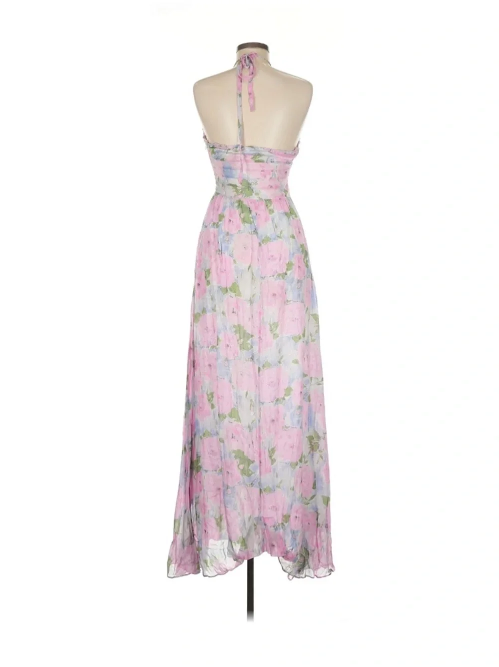LoveShackFancy Pink Floral Halter Maxi Dress - Picture 3 of 6
